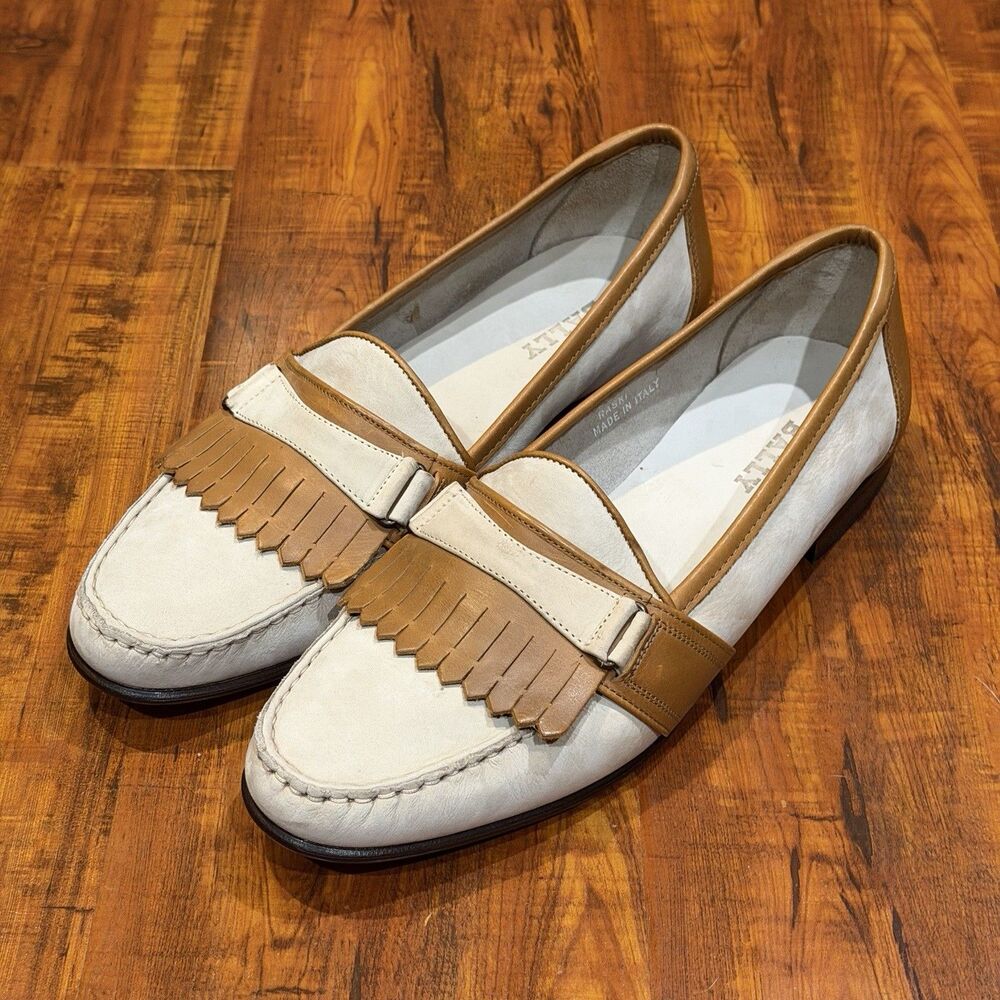 Bally Raski Tan Brown Leather Kiltie Loafers Shoes Men’s Size 11.5 M - New!